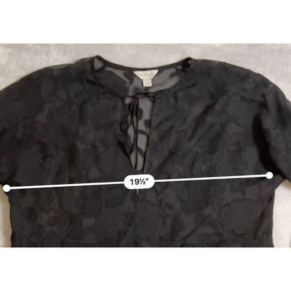 Gothic Romantic Sheer Floral Blouse Women’s SMALL - Picture 7 of 7